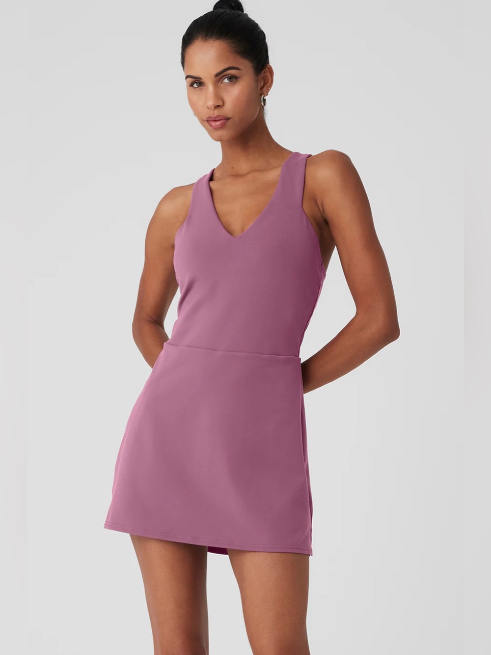 Alo Yoga Airbrush Real Tennis Dress Soft Mulberry Size XS - Picture 1 of 7